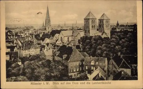 Ak Münster in Westfalen, Dom und Lambertikirche