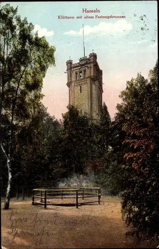 Ak Hameln an der Weser Niedersachsen, Klütturm, alter Festungsbrunnen