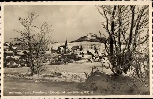 Ak Geising Altenberg im Erzgebirge, Winter, Panorama