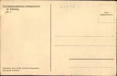 Ak Geising Altenberg im Erzgebirge, Panorama