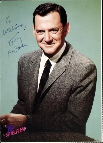 Ak Schauspieler Tony Randall, Portrait, Autogramm, TV Spielfilm