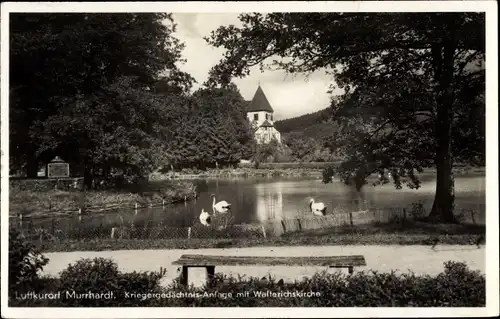Ak Murrhardt in Württemberg, Kriegergedächtnis-Anlage, Kirche