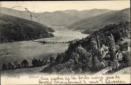 Ak Günterstal Freiburg im Breisgau, Panorama