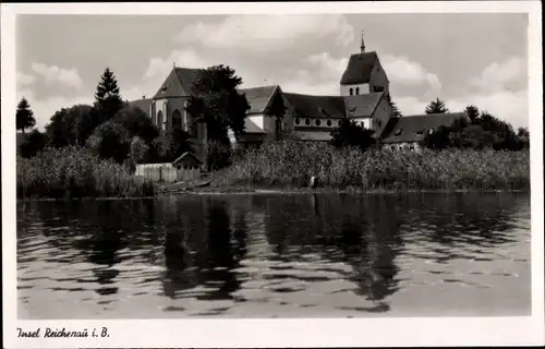 Ak Insel Reichenau am Bodensee, Teilansicht