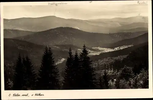 Ak Frauenau im Bayerischer Wald, Rachel, Grenzwaldberge