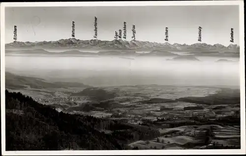 Ak Schweigmatt Raitbach Schopfheim in Baden, Panorama, Bergspitzen, Wetterhorn, Mönch