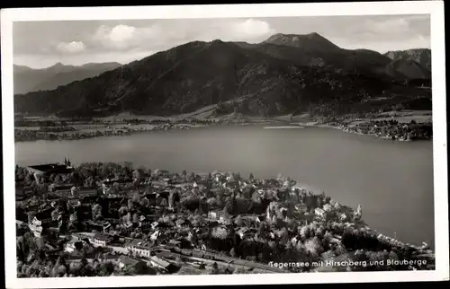 Ak Tegernsee in Oberbayern, Hirschberg, Blauberge