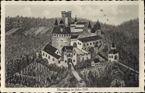 Ak Brodenbach an der Mosel, Ehrenburg im Jahre 1245