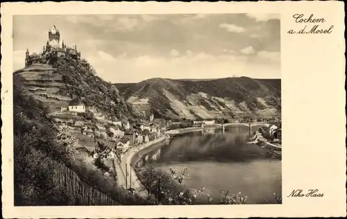 Ak Cochem an der Mosel, Burg, Panorama