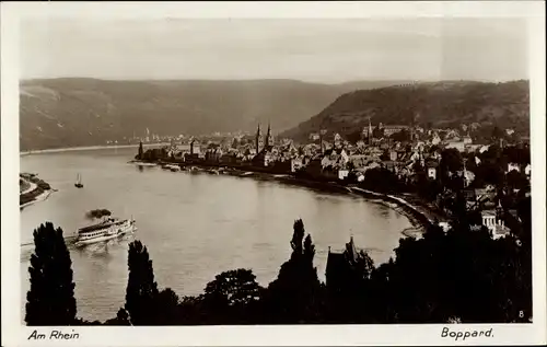 Ak Boppard am Rhein, Totalansicht