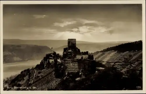Ak Bornhofen am Rhein, Die feindlichen Brüder, Burg Sternberg, Sterrenberg, Liebenstein
