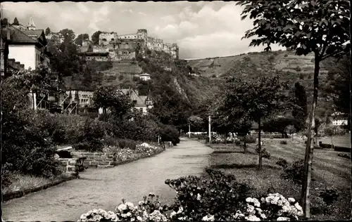 Ak St. Goar am Rhein, Burg Rheinfels, Ufer