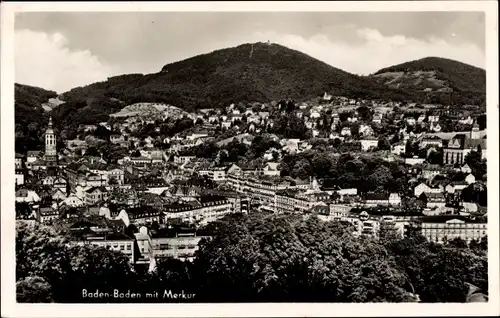 Ak Baden Baden am Schwarzwald, Merkur, Panorama