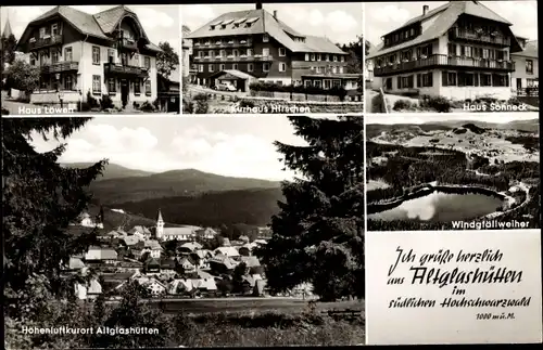 Ak Altglashütten Feldberg im Schwarzwald, Kurhaus Hirschen, Haus Sonneck, Haus Löwen