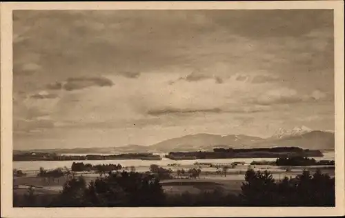 Ak Herrenchiemsee Herreninsel Chiemsee Oberbayern, Panorama