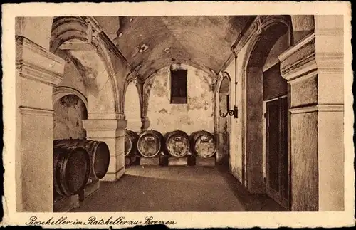 Ak Hansestadt Bremen, Rosekeller, Ratskeller, Fässer