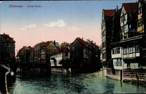 Ak Hannover in Niedersachsen, Leine-Insel