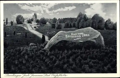 Ak Tietlingen Walsrode im Heidekreis, Hermann Löns Ruhestätte