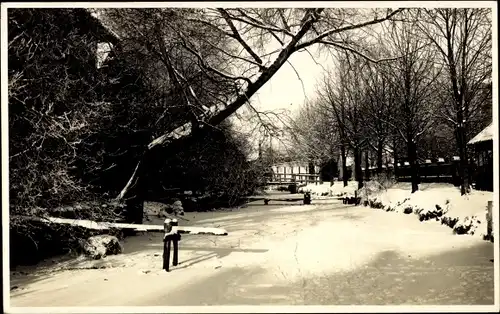 Foto Ak Nienburg an der Weser, Winteransicht