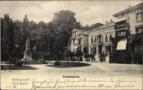 Ak Bad Pyrmont in Niedersachsen, Kaiserplatz, Monument
