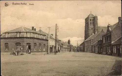 Ak Baelen Nethe Wallonien Lüttich, Markt