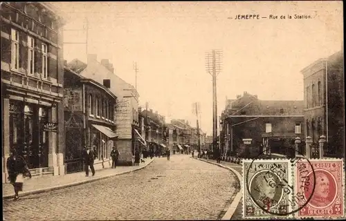 Ak Jemeppe sur Meuse Wallonie Lüttich, Rue de la Station