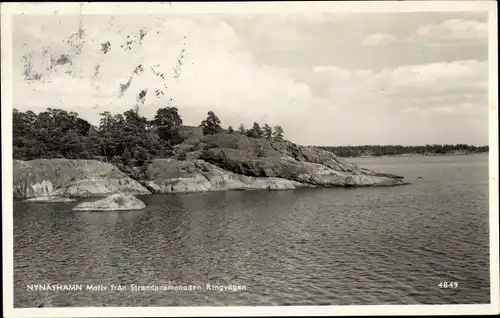 Ak Nynäshamn Schweden, Motiv fran Strandpromenaden Ringvägen