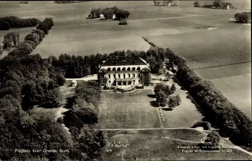 Ak Schweden, Flygfoto över Örenäs Slott