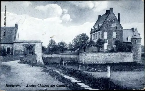 Ak Mouscron Wallonien Hennegau, ehemalige Burg der Grafen