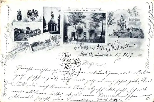 Litho Bad Oeynhausen in Westfalen, Haus Waldeck