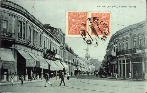 Ak Rio de Janeiro, Brasilien, Avenida Passos