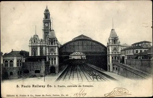 Ak São Paulo, Brasilien, Bahnhof