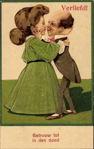 Präge Litho In Liebe, Treu bis in den Tod