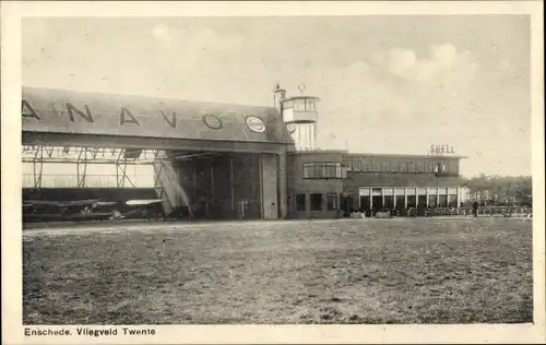 Ak Enschede Overijssel Niederlande, Flughafen Twente