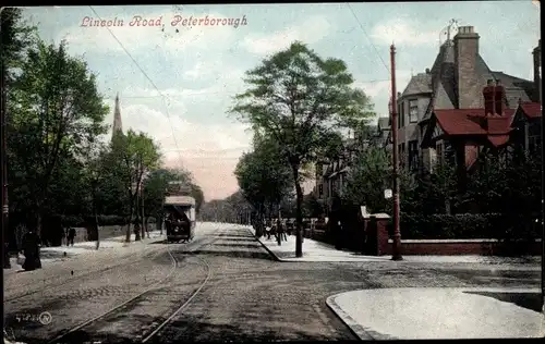 Ak Peterborough Cambridgeshire England, Lincoln Road