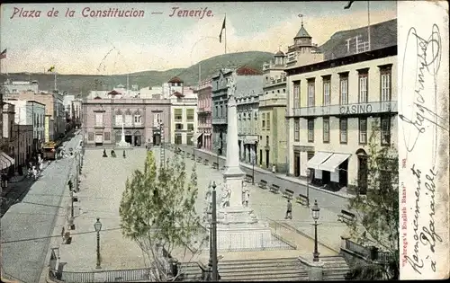 AK Teneriffa Teneriffa Kanarische Inseln Spanien, Plaza de la Constitucion