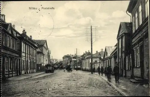Ak Jelgava Mitau Lettland, Poststraße