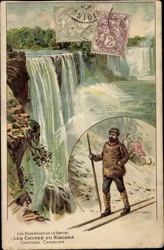 Ak Niagara Falls Ontario Kanada, Niagara Falls, Kanadisches Kostüm