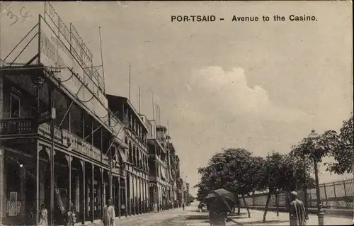 Ak Port Said Ägypten, Avenue to the Casino