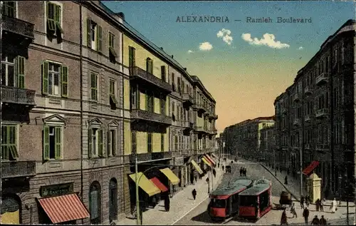 Ak Alexandria Ägypten, Ramleh-Boulevard