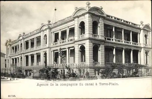 Ak Suez Egypt, Agentur der Kanalgesellschaft in Terre-Plein