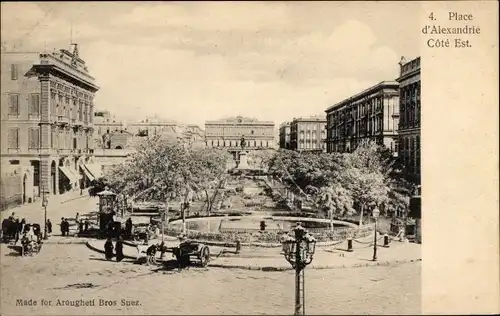 Ak Suez Ägypten, Place d’Alexandrie, Ostküste