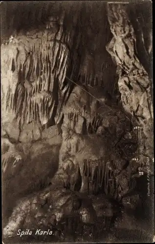 Ak Kroatien, Spila Karla, Ljeva Sjena Velikoj Spili, Partie in der Höhle