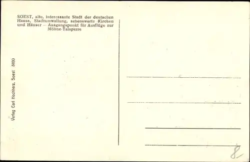 Ak Soest in Westfalen, Wiesenkirche, großer Teich