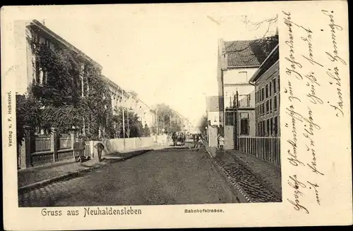 Ak Neuhaldensleben Haldensleben Börde, Bahnhofstraße