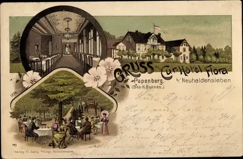 Litho Neuhaldensleben Haldensleben Börde, Kurhotel Flora, Papenberg