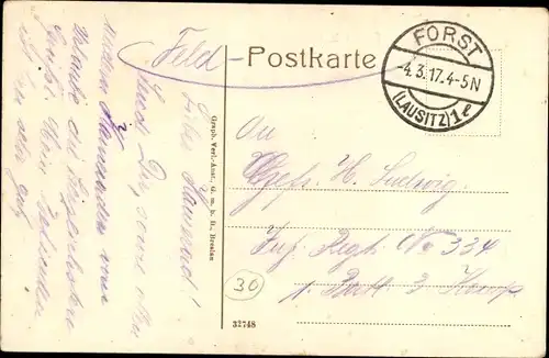 Ak Forst in der Lausitz, Cottbuser Straße, Geschäft Krüger & Oberbeck