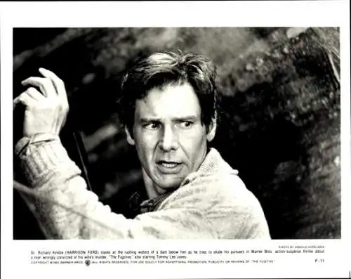 Foto Schauspieler Harrison Ford, Filmszene, The Fugitive, Pressefoto