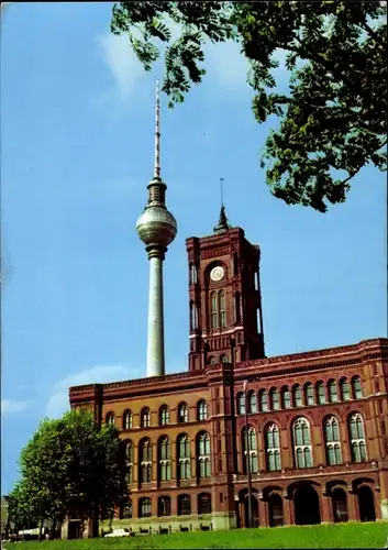 Ak Berlin, Rathaus, Fernsehturm