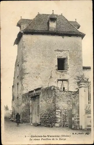 Ak Grézieu la Varenne Rhône, Le vieux Pavillon de la Barge